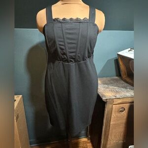NWT Torrid Size 16 At The Knee Twill Corset Bodycon Dress